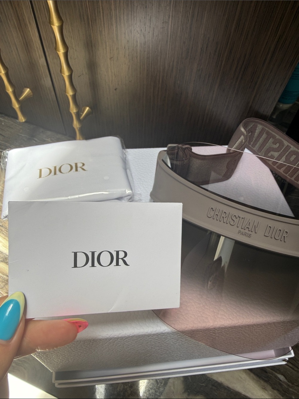 Dior Visor - DiorClub V1U - Mink Gray New w Box - Picture 8 of 17